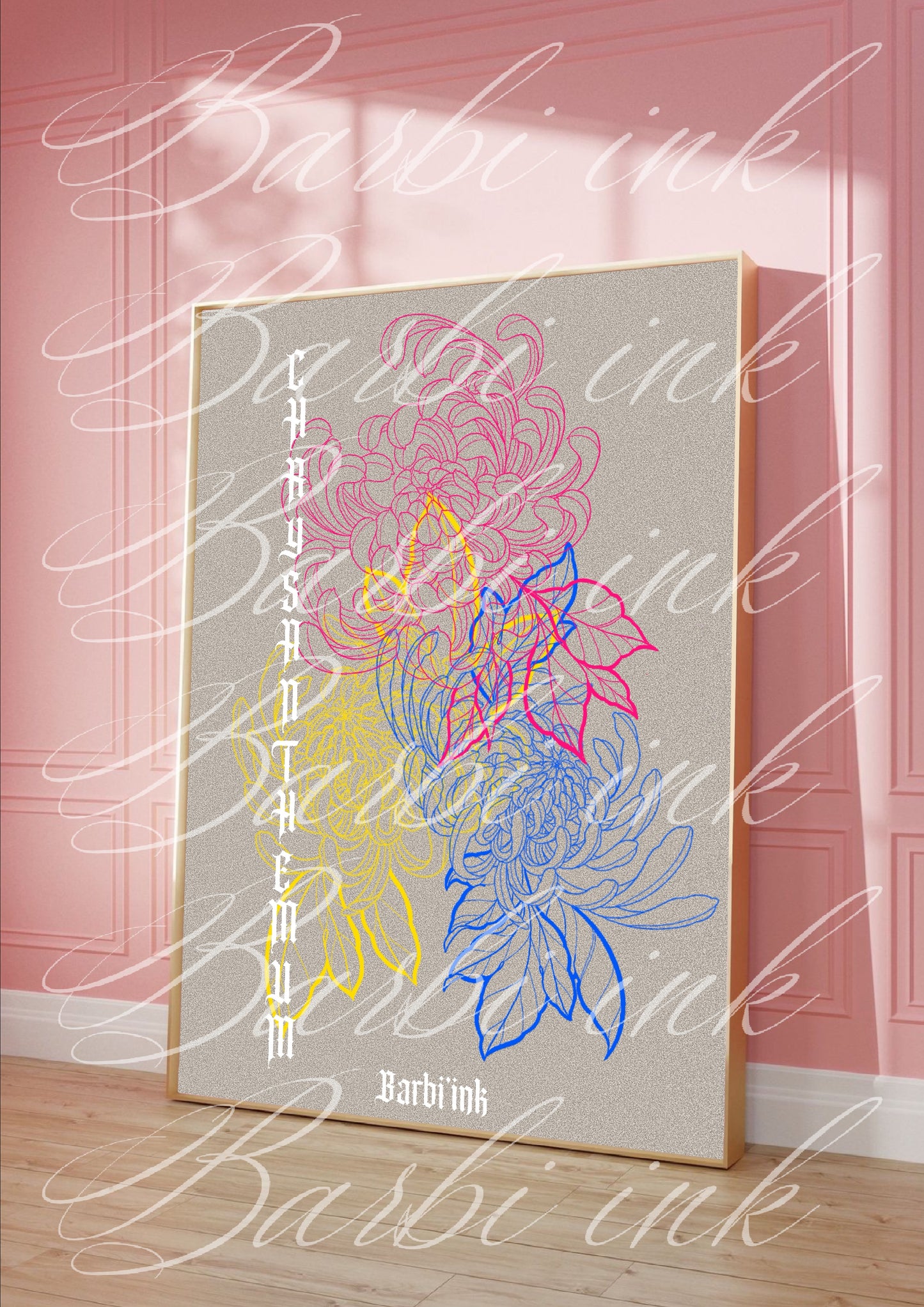 Affiche « chrysanthèmes »