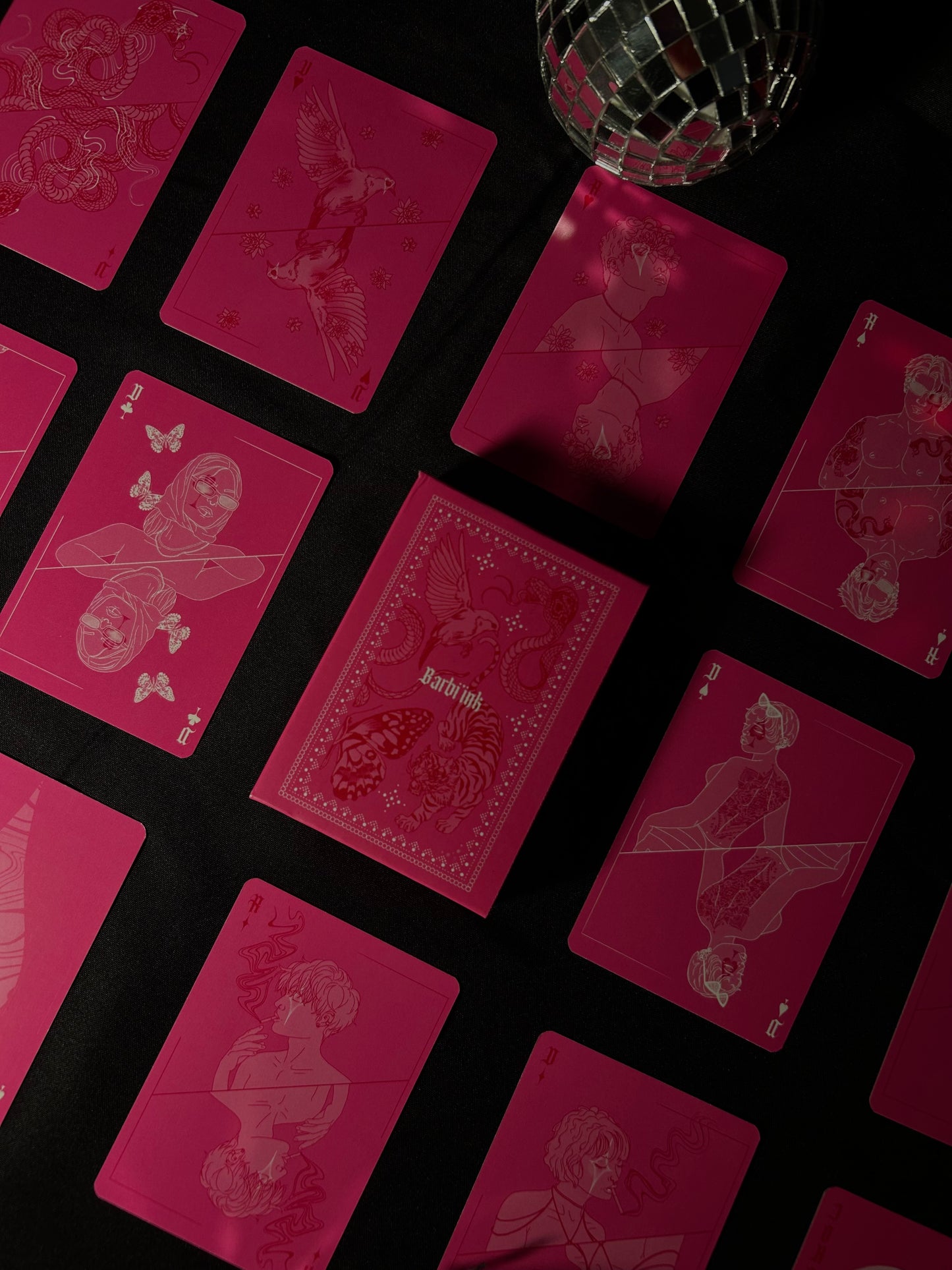 Jeux de 54 cartes rose