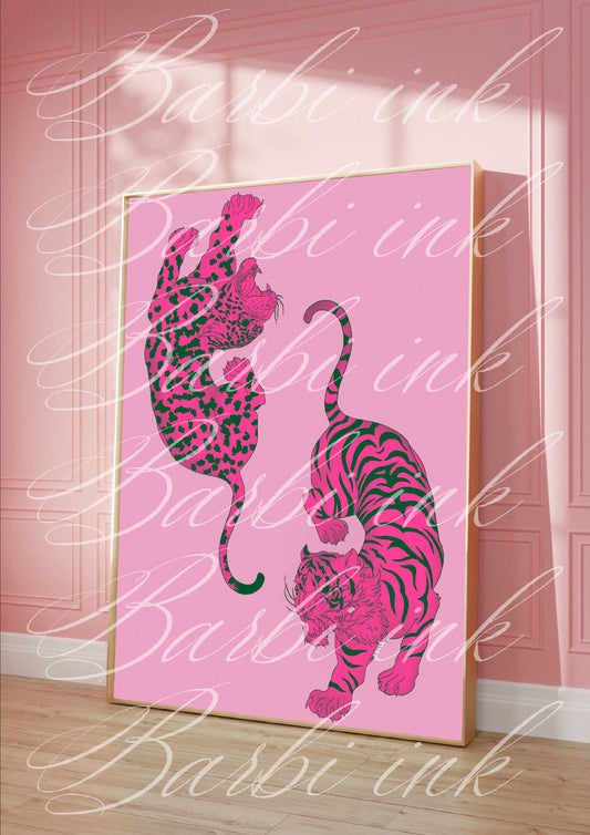 Affiche « tigre léopard »