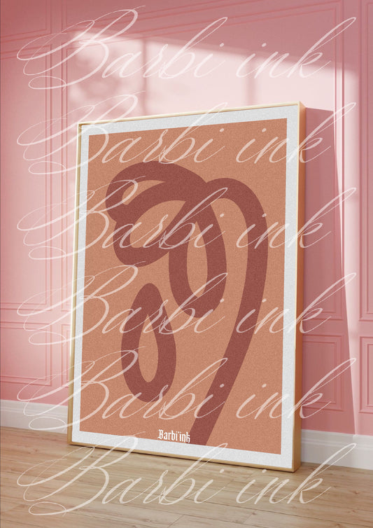 Affiche « fleur marron »