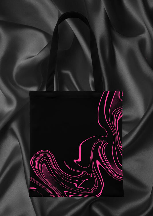 Tote bag « abstrait » rose