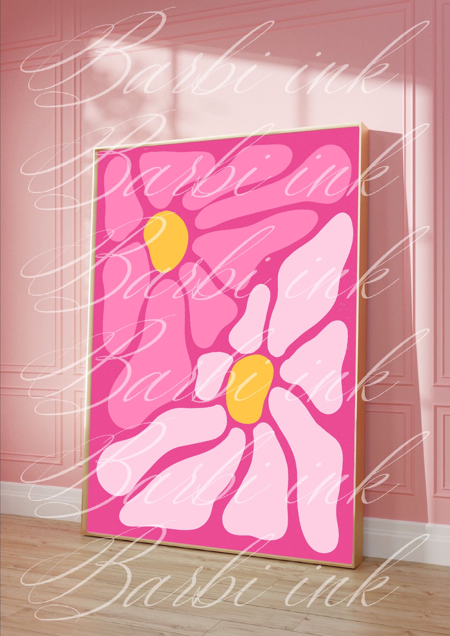 Affiche « fleurs abstraites »