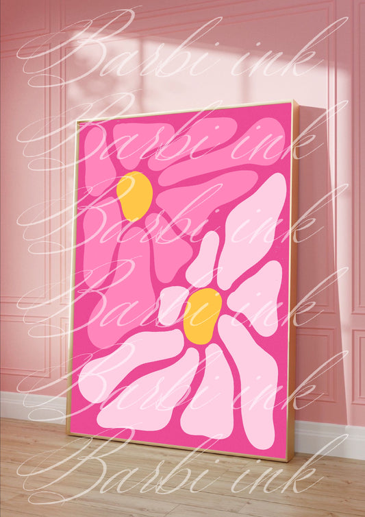 Affiche « fleurs abstraites »