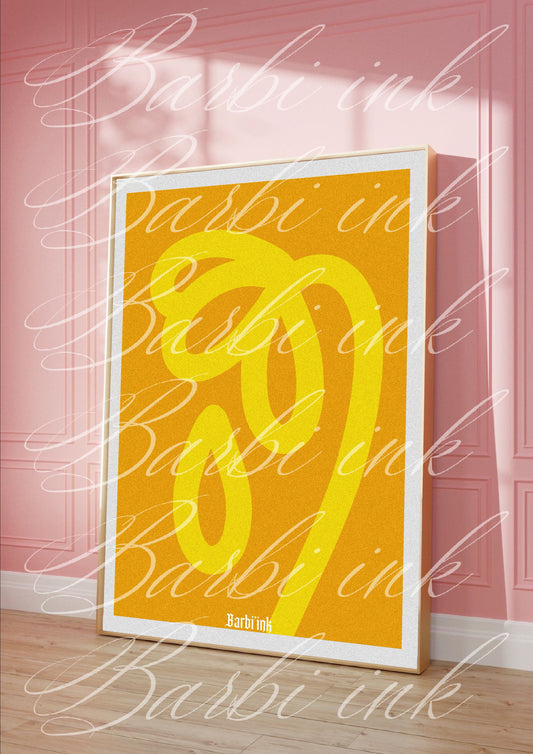Affiche « fleur jaune »