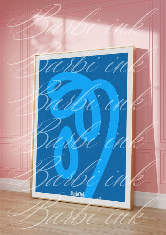 Affiche « fleur bleu »