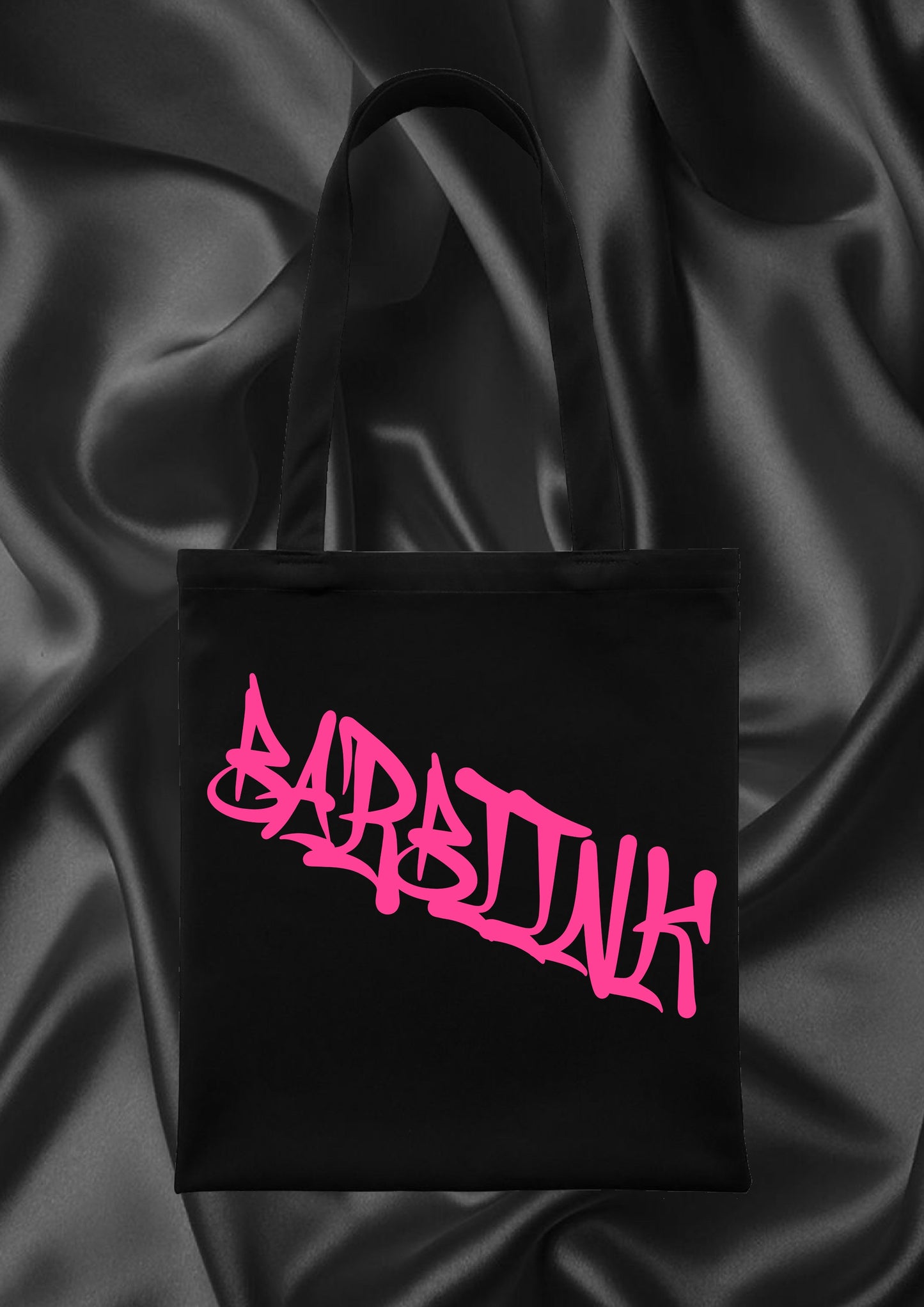 Tote bag graffiti « barbi’ink » rose