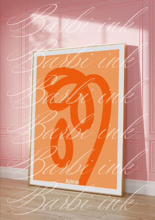 Affiche « fleur orange »
