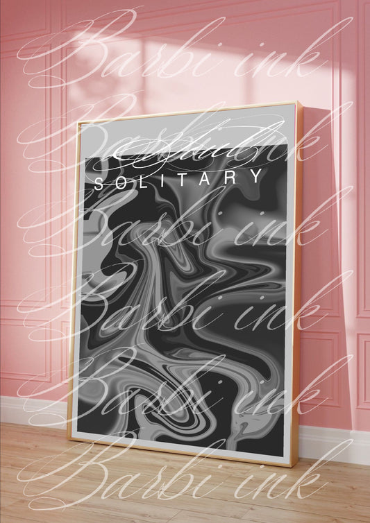 Affiche « solitary soul  » grey