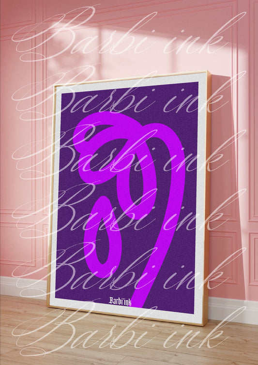 Affiche « fleur violette »
