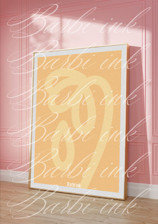 Affiche « fleur beige »
